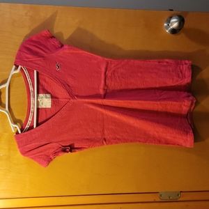 Hollister Pink V-Neck T-Shirt